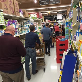 Safeway - 10 deep in all 3 open check stands. Why do they even have 7 of them? - Grocery Near Me - Santa Clara, California