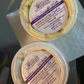 White Oak Lavender Farm - Two lavender ice creams. vanilla and lemon. - Wine Tasting Room Near Me - Harrisonburg, Virginia White Oak Lavender Farm - Two lavender ice creams. vanilla and lemon. - Wine Tasting Room Near Me - Harrisonburg, Virginia