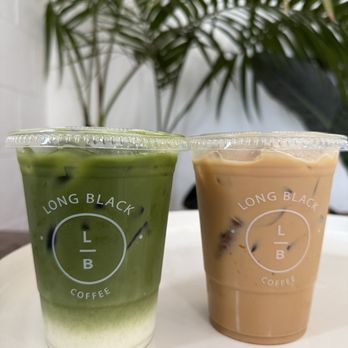 Long Black Coffee - Matcha Latte and Biscoff Cookie Butter Latte - Coffee & Tea Near Me - Fountain Valley, California Long Black Coffee - Matcha Latte and Biscoff Cookie Butter Latte - Coffee & Tea Near Me - Fountain Valley, California