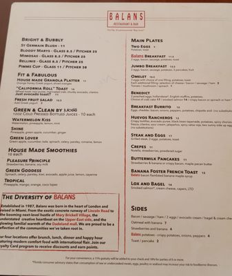 Menu photo 1 Balans Miami Beach, FL Menu photo 1 Balans Miami Beach, FL