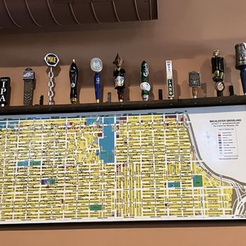Groveland Tap - Map & pulls display - American Near Me - St. Paul, Minnesota