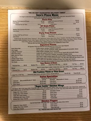 Menu photo 4 Jaco's Pizzeria Niagara Falls, NY Menu photo 4 Jaco's Pizzeria Niagara Falls, NY