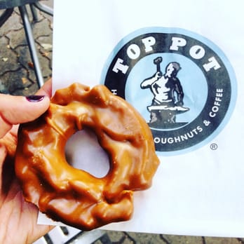 Top Pot Doughnuts - Old fashioned donut with maple glaze - Bakeries Near Me - Seattle, Washington