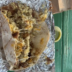 Lupe's Breakfast - Bacon Oso burrito