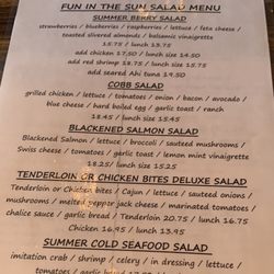 Chalice - Summer menu