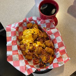 Liberty Tavern - Loaded tots and black coffee