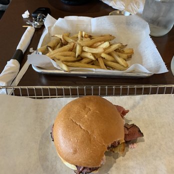 Cluck N Mooh - Pastrami burger, fries, mango salad - Burgers Near Me - Marietta, Georgia Cluck N Mooh - Pastrami burger, fries, mango salad - Burgers Near Me - Marietta, Georgia