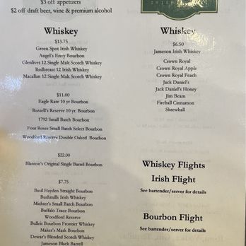 O’Malley’s Irish Grill - Drink menu front - Irish Near Me - Conway, Arkansas O’Malley’s Irish Grill - Drink menu front - Irish Near Me - Conway, Arkansas
