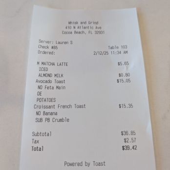 Whisk & Grind - Breakfast & Brunch Near Me - Cocoa Beach, Florida