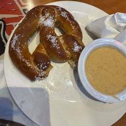 Pretzel and beer cheese Pretzel and beer cheese