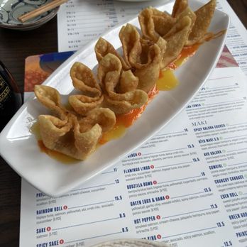 Blue Sushi Sake Grill - Mango Crab Rangoon - Sushi Bars Near Me - Omaha, Nebraska Blue Sushi Sake Grill - Mango Crab Rangoon - Sushi Bars Near Me - Omaha, Nebraska