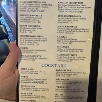 Maggie's Blue Rose - Bar menu - Mexican Near Me - Avalon, California Maggie's Blue Rose - Bar menu - Mexican Near Me - Avalon, California