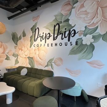 Drip Drip Coffeehouse - Such a pretty flower wall - Coffee & Tea Near Me - Seattle, Washington Drip Drip Coffeehouse - Such a pretty flower wall - Coffee & Tea Near Me - Seattle, Washington