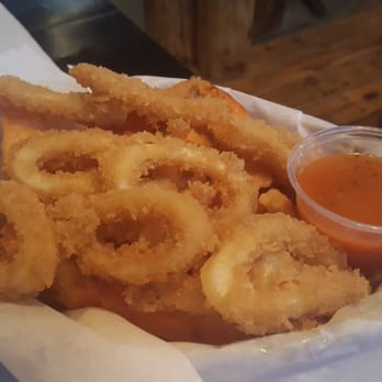 Shaking Crawfish - Calamari basket. Sweet Potato fries underneath. - Seafood Near Me - Doraville, Georgia Shaking Crawfish - Calamari basket. Sweet Potato fries underneath. - Seafood Near Me - Doraville, Georgia