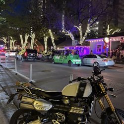 Rainey Street - Spring decorations on the trees