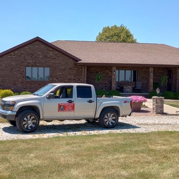 Kruger Tuckpointing - Setting up for a job to do some Tuckpointing - Foundation Repair Near Me - Westville, Illinois Kruger Tuckpointing - Setting up for a job to do some Tuckpointing - Foundation Repair Near Me - Westville, Illinois