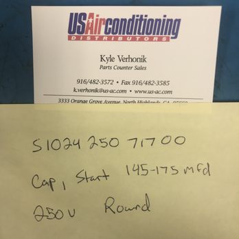 US Air Conditioning Distributors - The actual yellow post it. - Heating & Air Conditioning/HVAC Near Me - North Highlands, California