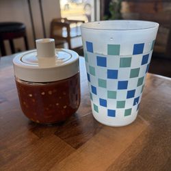 Thai Time Cafe - Earth-friendly reusable water cups and Thai chiles