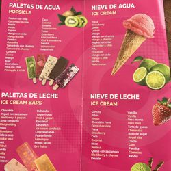 La Michoacana Iconic - Menu