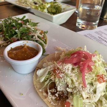 Carlita's - Eugene - Salmon and chicken taco. Salmon was dry - Mexican Near Me - Eugene, Oregon