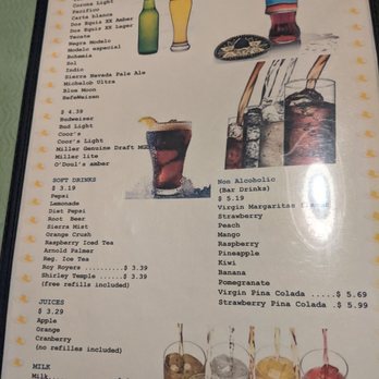 Casa Mexico - Drink menu - Mexican Near Me - Livermore, California