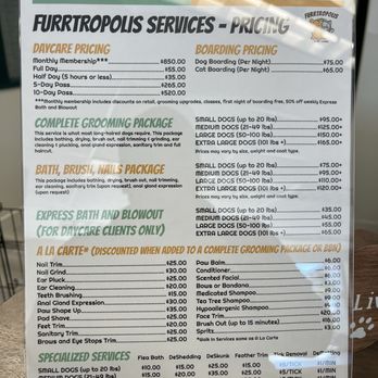 Furrtropolis - Services Menu - Pet Boarding Near Me - San Jose, California