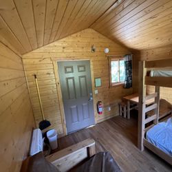 Farragut State Park - Ninebark dry cabin interior