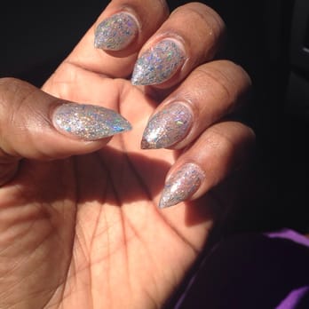 Amazing Nails - Stiletto acrylic nails with polish! - Nail Salons Near Me - Carrollton, Texas