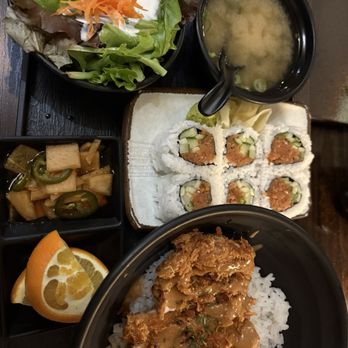 Ukai Japanese Bistro - Chicken katsu , rice, spicy tuna roll,orange slice,miso soup , and salad $21 dinner special - Japanese Near Me - San Ramon, California Ukai Japanese Bistro - Chicken katsu , rice, spicy tuna roll,orange slice,miso soup , and salad $21 dinner special - Japanese Near Me - San Ramon, California