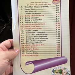 Dragon Express - Lunch menu