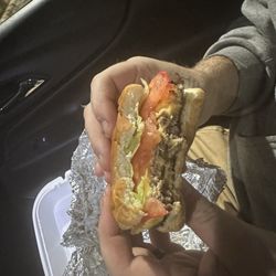Cook Out - Big double burger with lettuce tomato and cheese