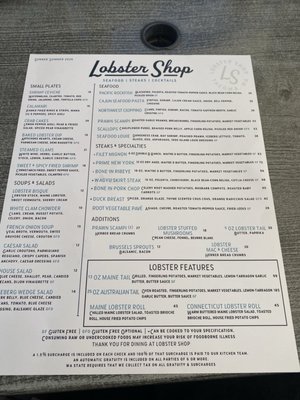 Menu photo 1 Lobster Shop Tacoma, WA