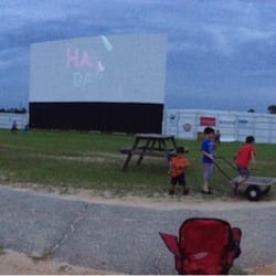 Jesup Drive-In Theatre - Children enjoy playing in the large grassy area before the movie begins!