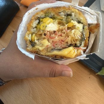 Makirrito - Cross section of the OMG burrito. Still thinking about that panko crust days later. - Sushi Bars Near Me - San Antonio, Texas Makirrito - Cross section of the OMG burrito. Still thinking about that panko crust days later. - Sushi Bars Near Me - San Antonio, Texas