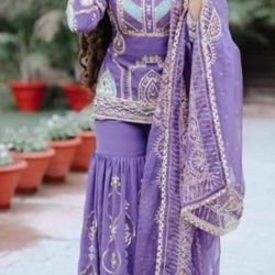 Sunanda Kumar - Indian Sharara suit Dupatta