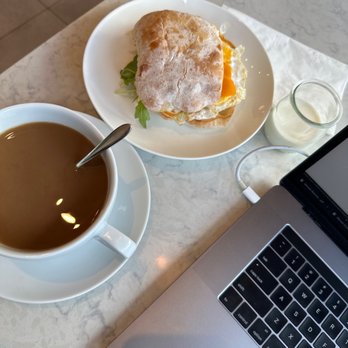 Mercado - a plate of food and a cup of coffee - American Near Me - Montclair, New Jersey Mercado - a plate of food and a cup of coffee - American Near Me - Montclair, New Jersey
