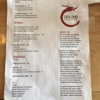 Oolong Asian Cuisine - Sample menu - Thai Near Me - Dubuque, Iowa Oolong Asian Cuisine - Sample menu - Thai Near Me - Dubuque, Iowa