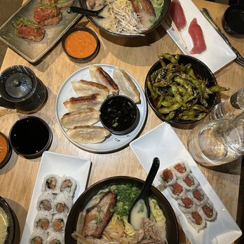 OBON Sushi Bar Ramen - Spicy Tuna Roll Tuna Nigiri Spicy Yellowtail Roll Obon Edamame Tonkotsu Ramen Crispy Spicy Tuna - Sushi Bars Near Me - Scottsdale, Arizona OBON Sushi Bar Ramen - Spicy Tuna Roll Tuna Nigiri Spicy Yellowtail Roll Obon Edamame Tonkotsu Ramen Crispy Spicy Tuna - Sushi Bars Near Me - Scottsdale, Arizona