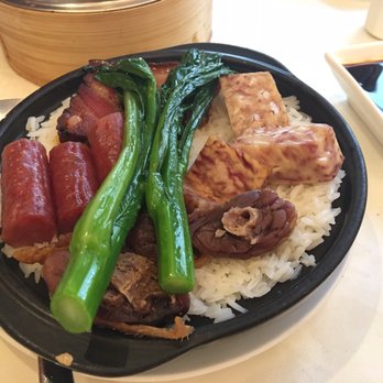 Chef Tony - Probably not cooked in the pot - of this taro and preserved meat rice pot - Dim Sum Near Me - Richmond, British Columbia