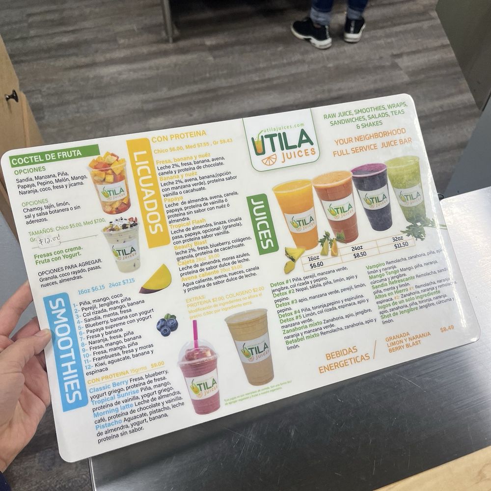 Utila Juices - HUGE drink menu - Juice Bars & Smoothies Near Me - Detroit, Michigan Utila Juices - HUGE drink menu - Juice Bars & Smoothies Near Me - Detroit, Michigan