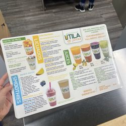 Utila Juices - HUGE drink menu