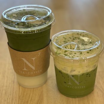 N7 Draft Tea and Coffee - matcha with young coconut (left) & matcha einspanner (right) - Coffee & Tea Near Me - San Jose, California N7 Draft Tea and Coffee - matcha with young coconut (left) & matcha einspanner (right) - Coffee & Tea Near Me - San Jose, California