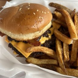Double Stacker with fries