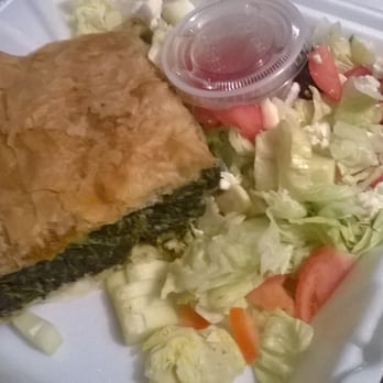 New Dyker Restaurant - Spinach Pie and Greek Salad - Diners Near Me - Brooklyn, New York