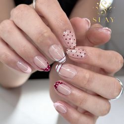 Slay Nails & Spa - Polka dot nails inspired