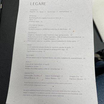 Legare - Menu on 27Jun - Restaurants Near Me - London, XGL