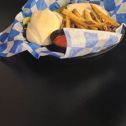 Game Time Sports Bar & Grill - Black jack burger and Philly steak and chesse fries and chesse sticks