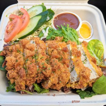 Peace Café - Tofu katsu plate - Vegan Near Me - Honolulu, Hawaii Peace Café - Tofu katsu plate - Vegan Near Me - Honolulu, Hawaii