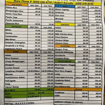 Pinoy Handaan Express - Catering Menu as of July 2024 Your Welcome! - Filipino Near Me - Daly City, California Pinoy Handaan Express - Catering Menu as of July 2024 Your Welcome! - Filipino Near Me - Daly City, California