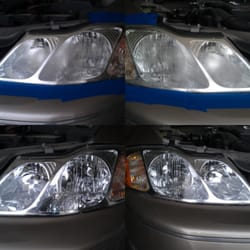 All Rock Chip - Before & after pictures of professionally done headlight restoration.